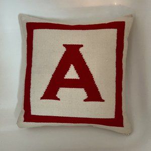 Jonathan Adler Letter Pillow in red - " A " - 16 x 16 FREE SHIPPING!